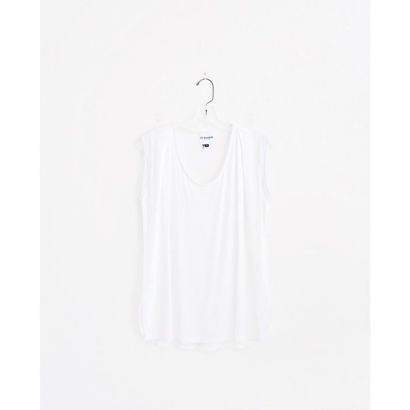 De Rigueur White Jersey Sleeveless Tank Top sz S - Picture 1 of 6